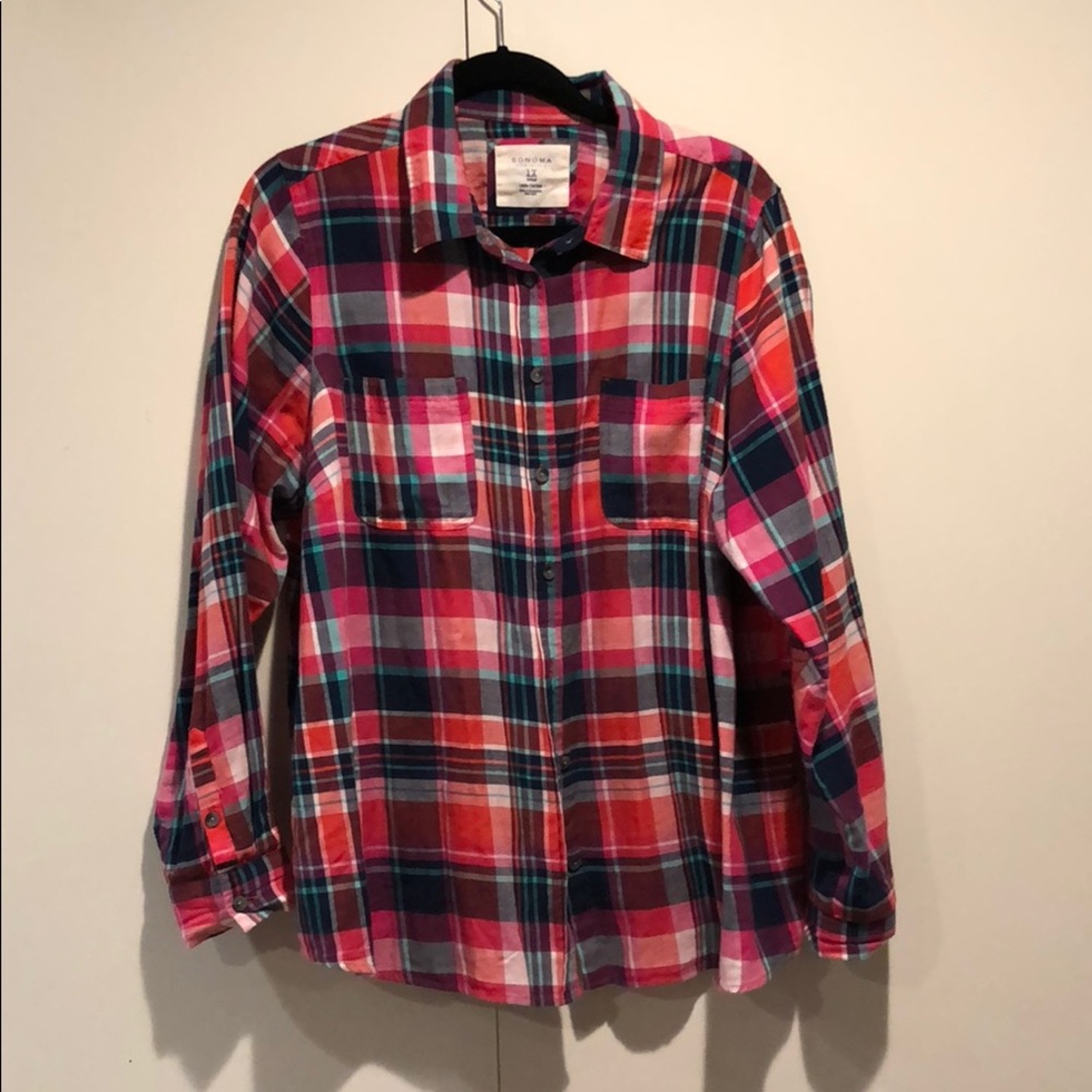 Woman’s plaid shirt